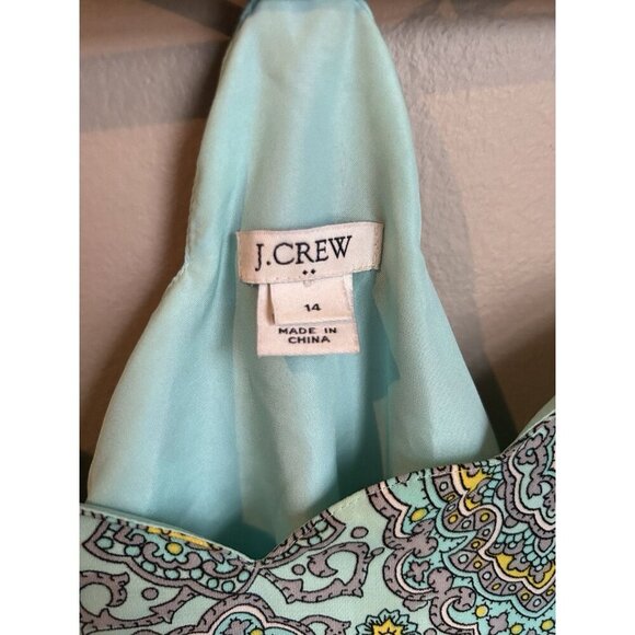 J. Crew Cami Top Womens Size 14 Blouse Tank Boho Casual Feminine Silky Print - Picture 5 of 7